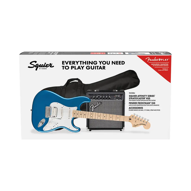 Carica immagine in Galleria Viewer, SQUIER Affinity Stratocaster HSS MN Lake Placid Blue Pack