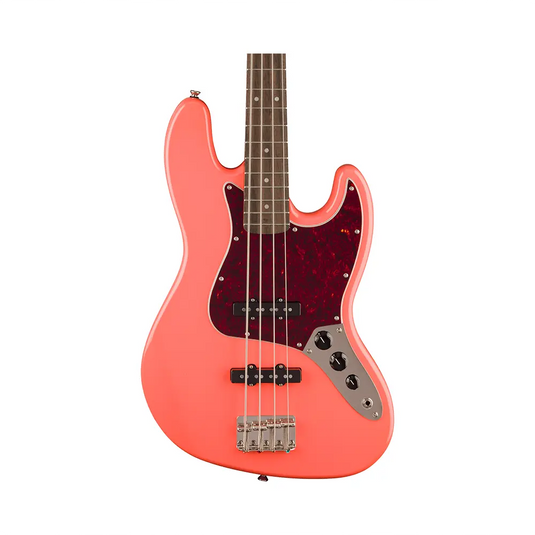 SQUIER Classic VIbe '60s Jazz Bass LRL Tortoishell Pickguard Tahitian Coral