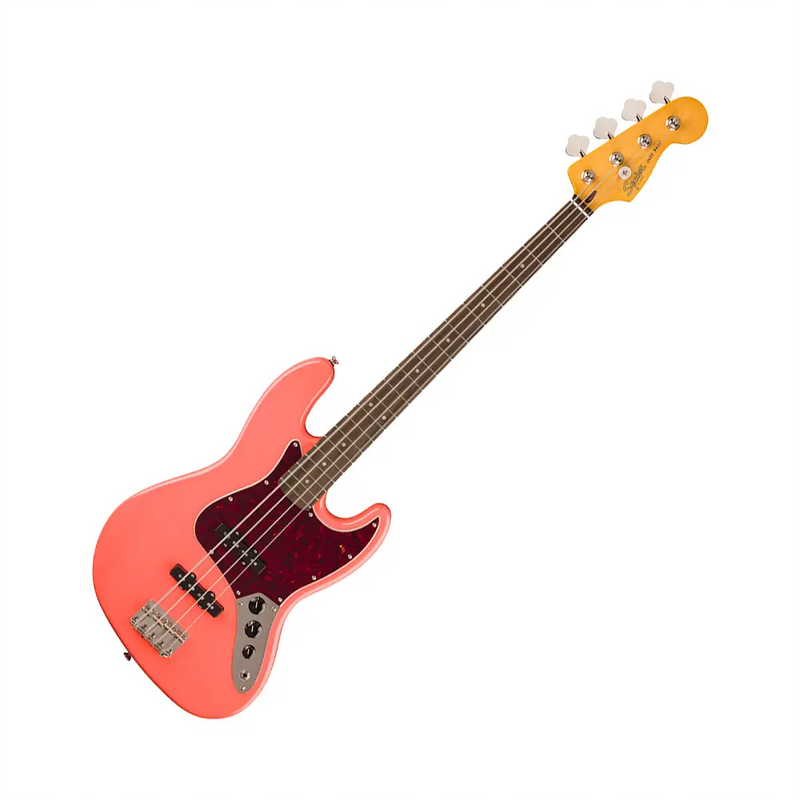 Carica immagine in Galleria Viewer, SQUIER Classic VIbe '60s Jazz Bass LRL Tortoishell Pickguard Tahitian Coral