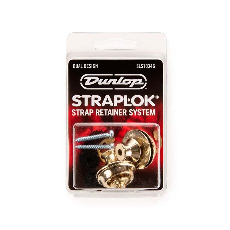 Carica immagine in Galleria Viewer, DUNLOP SLS1034G Straplok Original Strap Retainer System, Gold