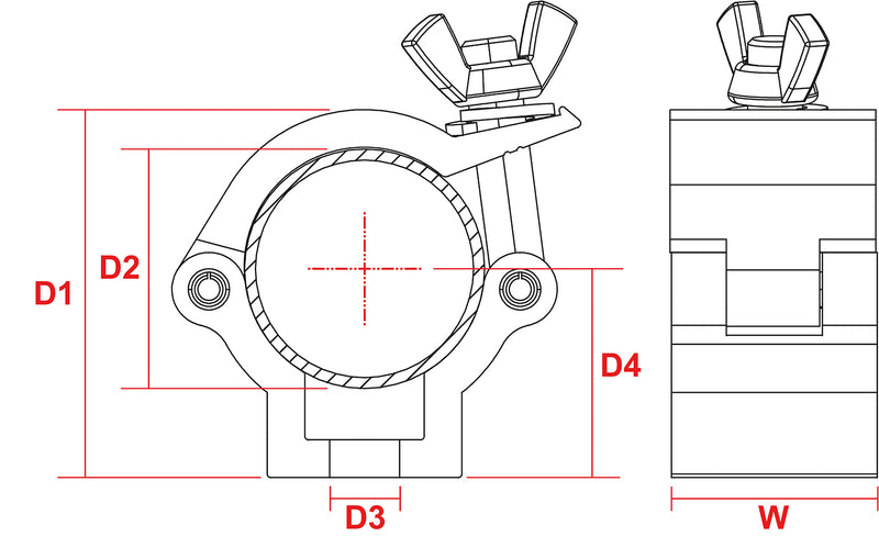 Carica immagine in Galleria Viewer, BEAMZ - BC35B-75 Half Coupler Sl 75kg Bl