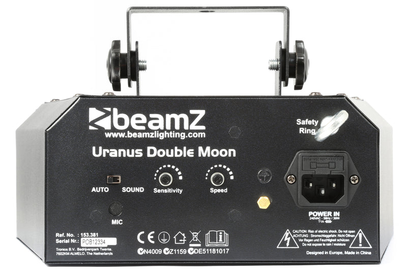 Carica immagine in Galleria Viewer, BEAMZ - Uranus LED Double Moon + Strobe