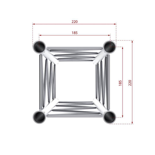 BEAMZ - P24-C30 DECO Tr.3way 90 corner+ pl