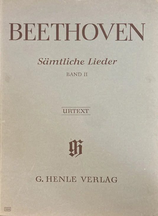 BEETHOVEN - Samtliche Lieder Band II