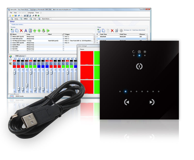 Carica immagine in Galleria Viewer, BEAMZ - STICK-GU2 DMX Interface wall mount