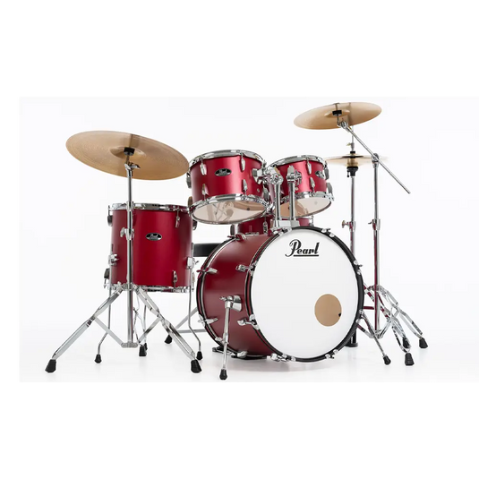 PEARL Batteria Roadshow 18" con 3 Piatti Pearl - Matte Red
