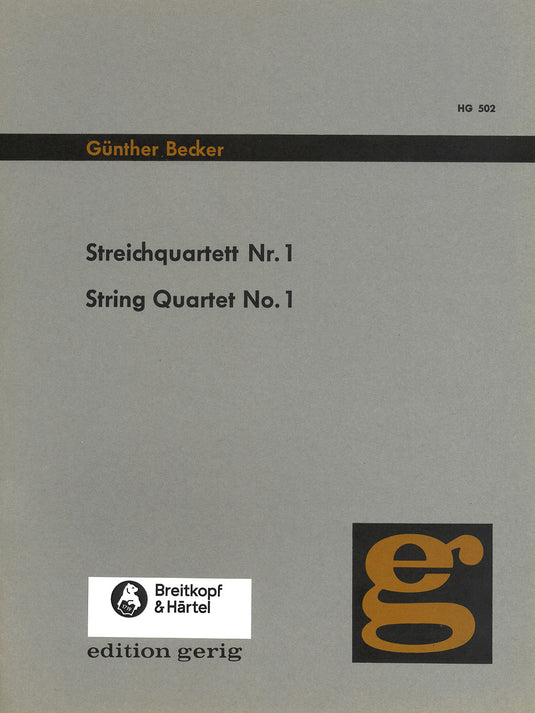 BECKER - String Quartet No. 1