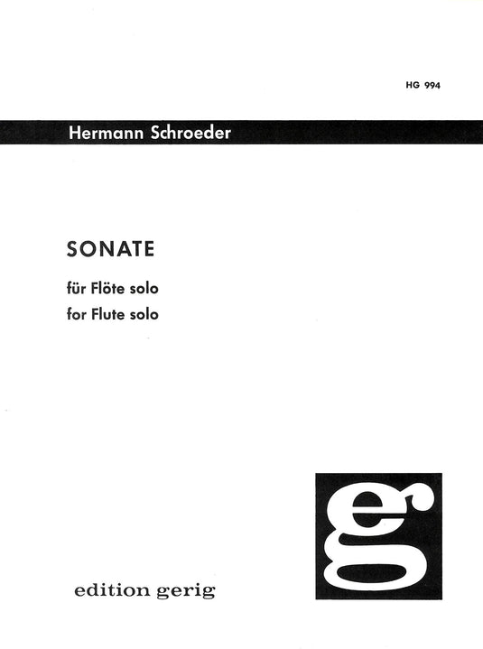 SCHROEDER - Sonata for flute solo