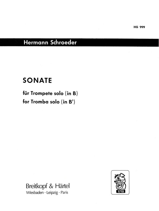 SCHROEDER - Sonata for Trumpet solo