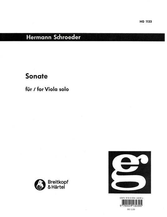 SCHROEDER - Sonata for viola solo