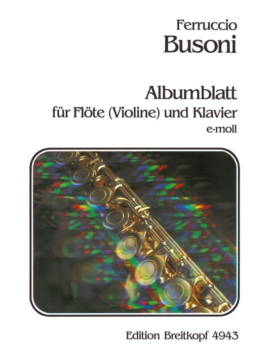 BUSONI - Album Leaf in E minor K 272
