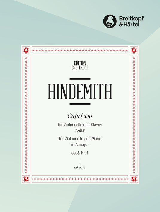 HINDEMITH - 3 Pieces for ViolonVIOLONCELLO SPARTITI Op. 8