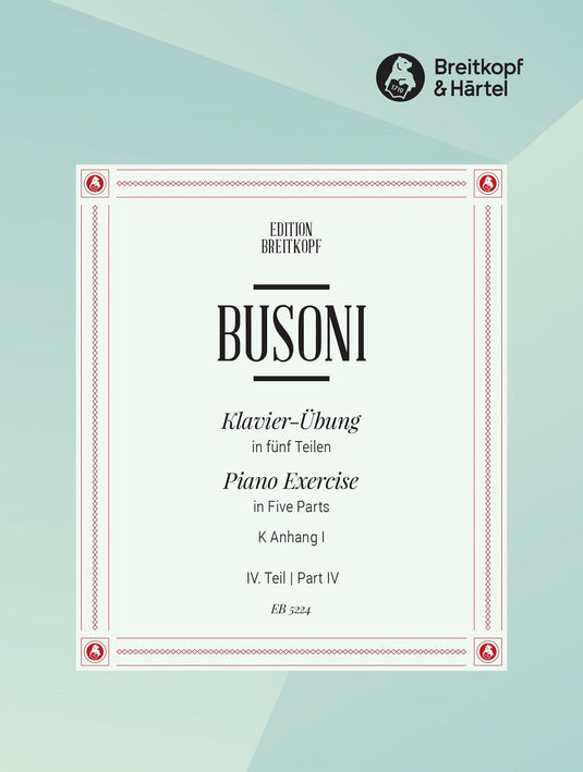 BUSONI - Piano Exercise in 5 Parts