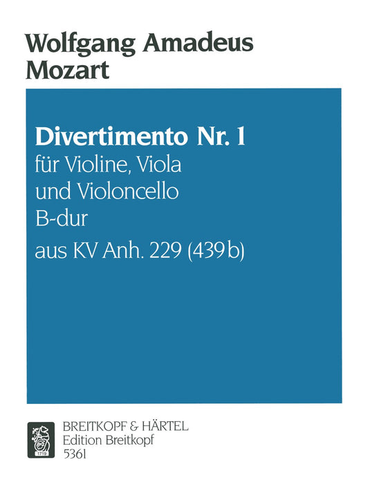 MOZART - 5 Divertimentos KV 439b (App. 229)