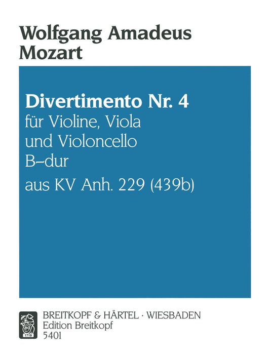 MOZART - 5 Divertimentos KV 439b (App. 229)