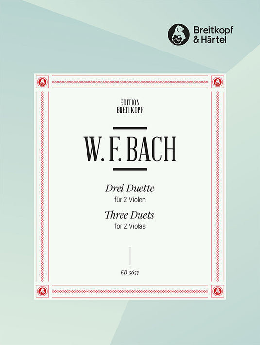BACH WILHELM - 3 Duets