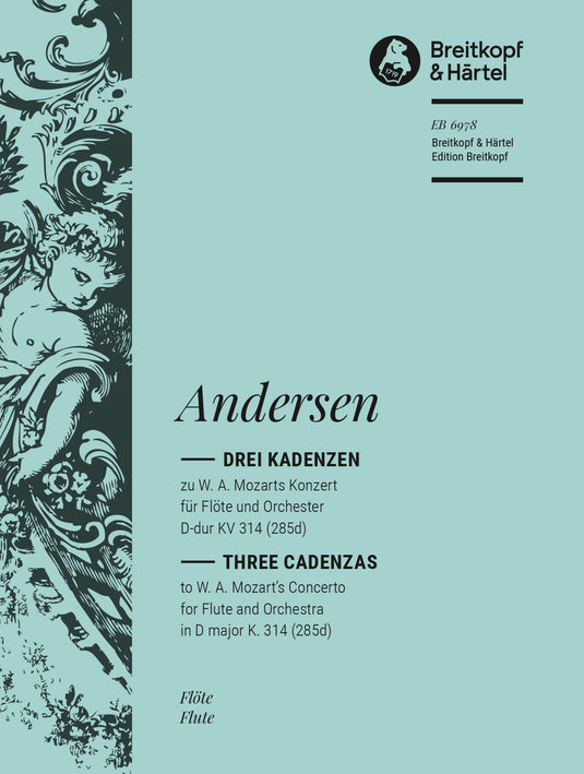 ANDERSEN - 3 Cadenzas for Mozart's Flute Concerto No. 2 in D major K. 314 (285d)
