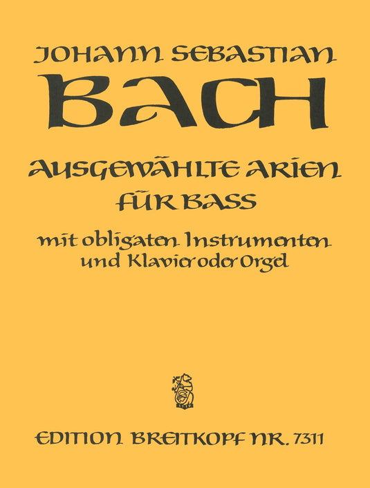 BACH - Selected Arias for Bass