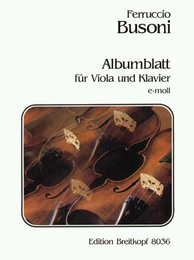 BUSONI - Album Leaf in E minor K 272