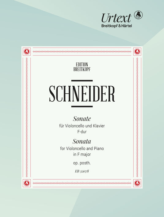 SCHNEIDER - Sonata in F major Op. Posth.