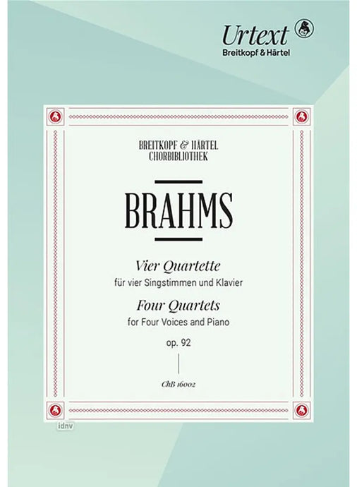 BRAHMS - 4 Quartets Op. 92