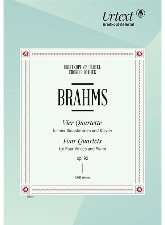 BRAHMS - 4 Quartets Op. 92