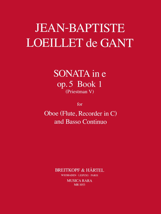 LOEILLET DE GANT - 6 Sonatas from Op. 5