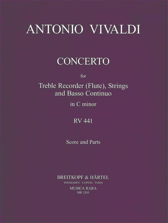 VIVALDI - Flute Concerto in C minor RV 441