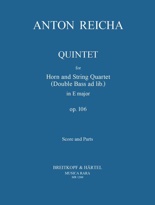 REICHA - Quintet in E major Op. 106