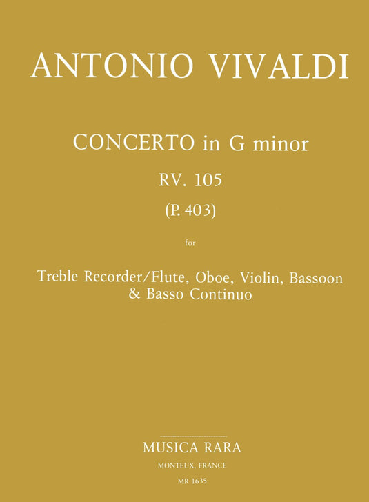VIVALDI - Concerto in G minor RV 105