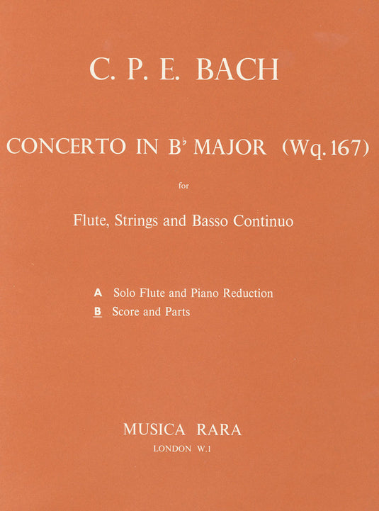 BACH - Flute Concerto in B flat major Wq 167