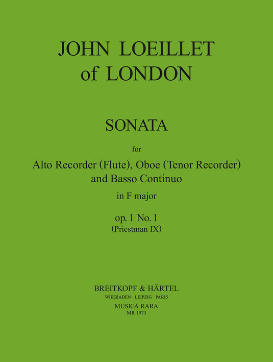 LOEILLET OF LONDON - 6 Sonatas Op. 1