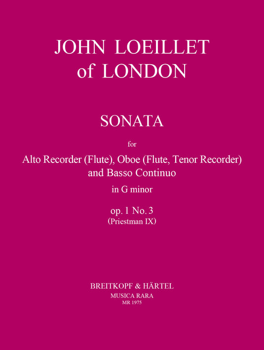 LOEILLET OF LONDON - 6 Sonatas Op. 1