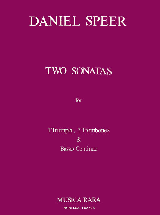 SPEER - 2 Sonatas in C