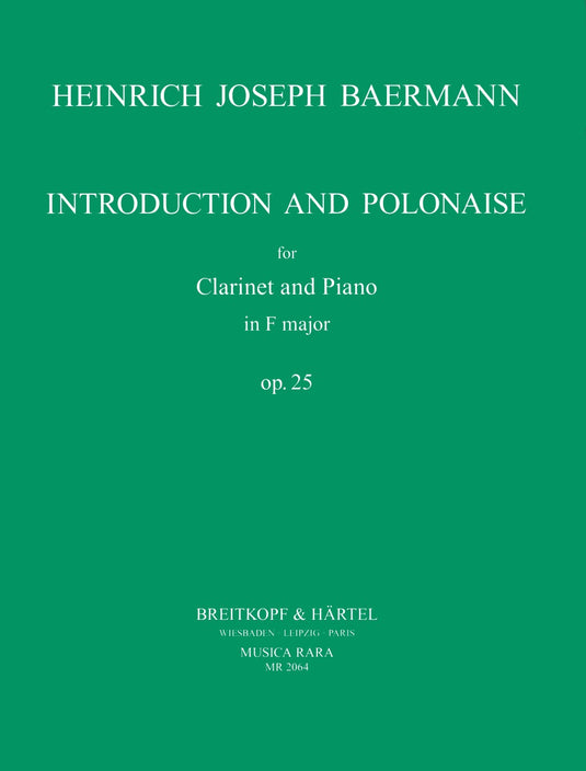 BAERMANN H. - Introduction and Polonaise in F major Op. 25