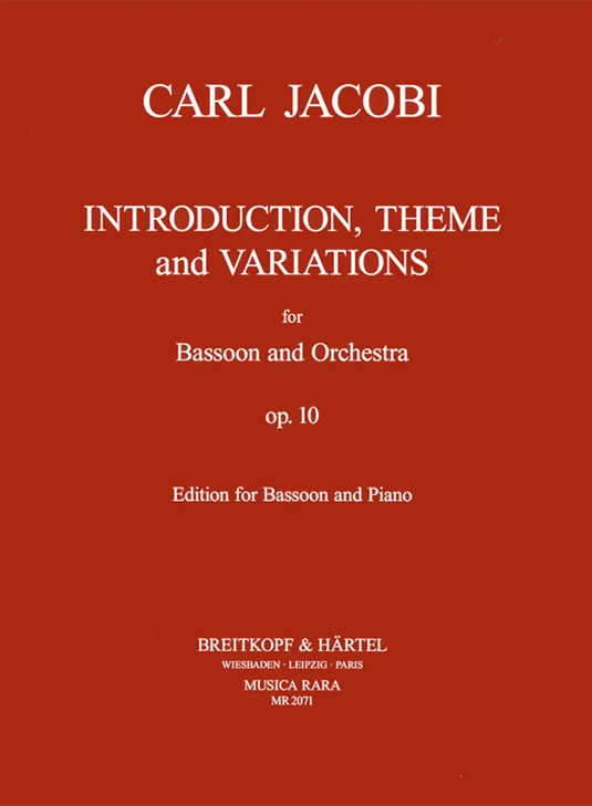JACOBI - Introduction, theme and variations Op. 10