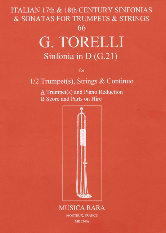 TORELLI - Sinfonias in D