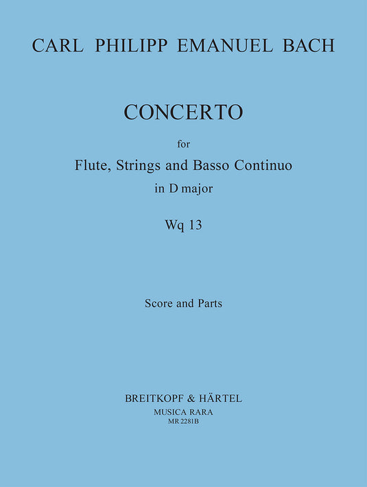 BACH - Flute concerto in D major Wq 13