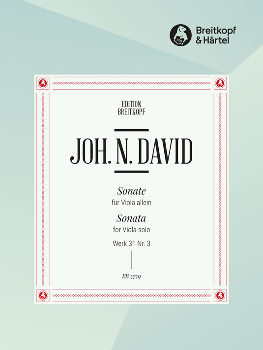 DAVID - Sonata for Viola solo Werk 31 No. 3