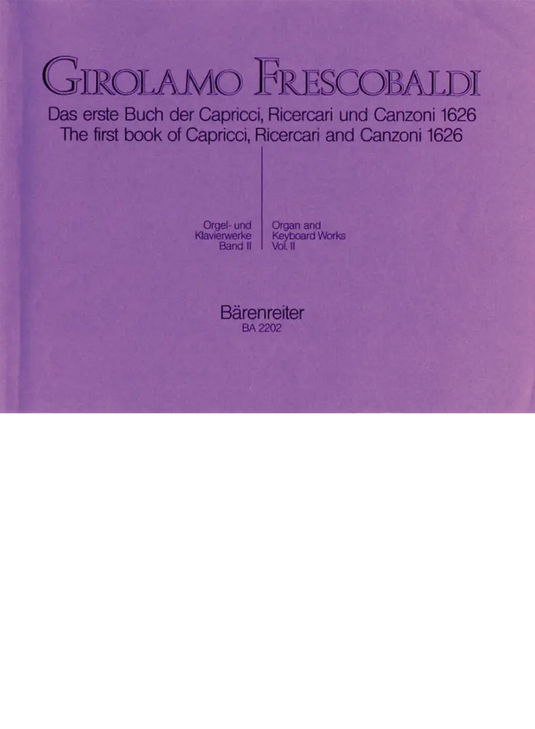 FRESCOBALDI - Orgelwerke 2