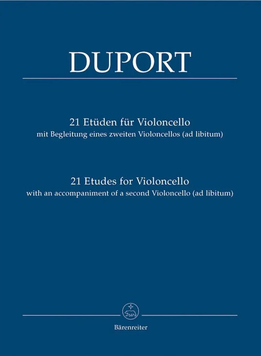 DUPORT - 21 Etüden für Violoncello