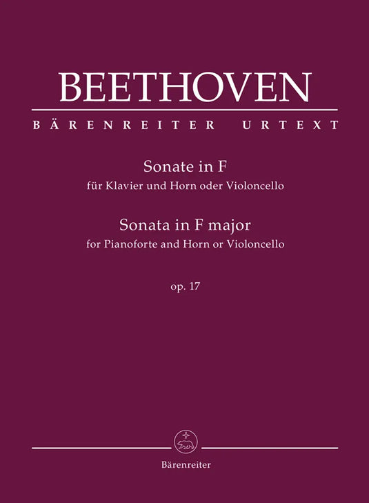BEETHOVEN - Sonata for Pianoforte and Horn or Violoncello in F major op. 17