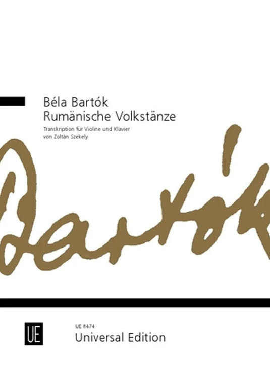BARTOK - Rumänische Volkstänze für Violine und Klavier