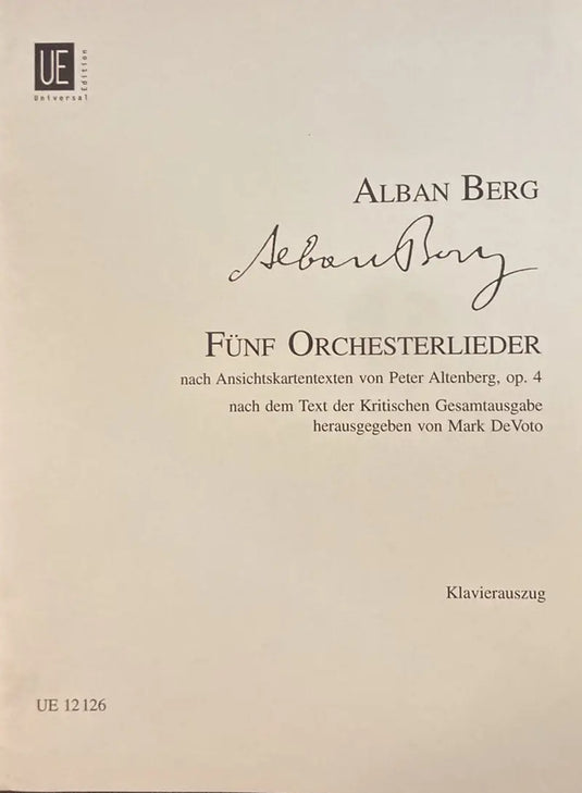 BERG - 5 Orchesterlieder