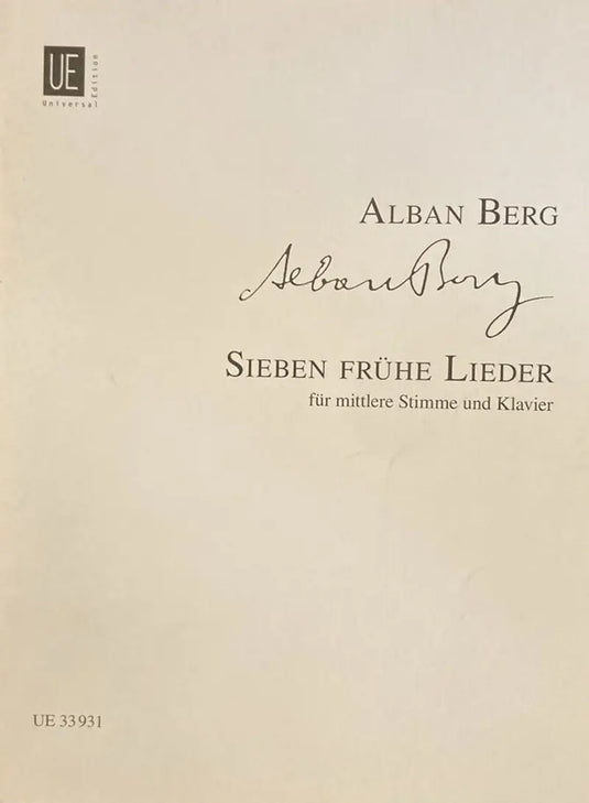 BERG - 7 Frühe Lieder