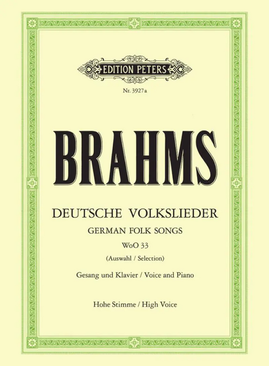 BRAHMS - Selection of 20 German Folk Songs