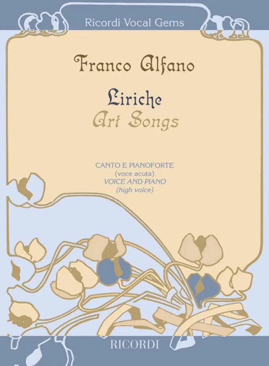 ALFANO - Liriche - Art Songs