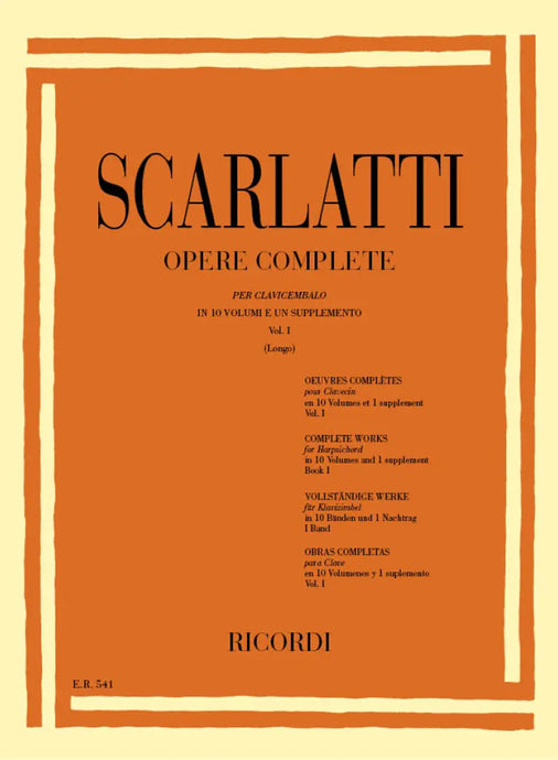 SCARLATTI - Opere Complete Per Clavicembalo Vol. I