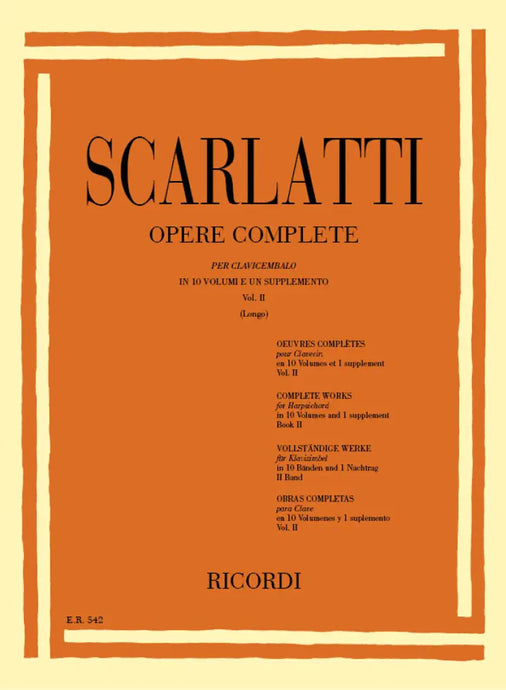 SCARLATTI - Opere Complete Per Clavicembalo Vol. II
