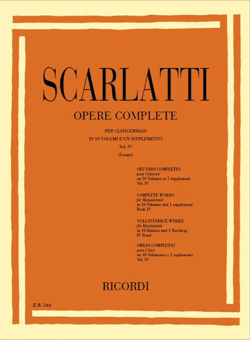 SCARLATTI - Opere Complete Per Clavicembalo Vol. IV